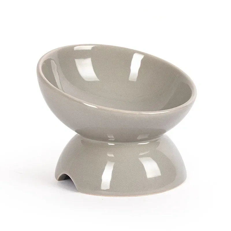CLEARANCE SALE-Ceramic Bowl Gradient Pet Food Water Feeders Small Dogs Drinking Eating Supplies Raised Tilted Cats Feeding Bowl