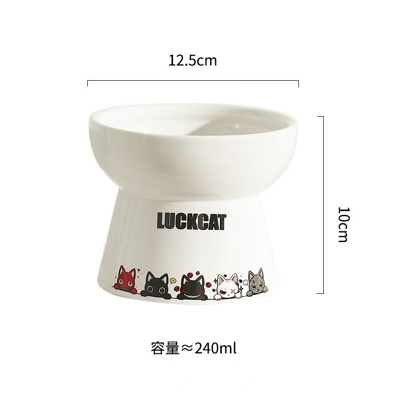 Luckcat cat ceramic bowl