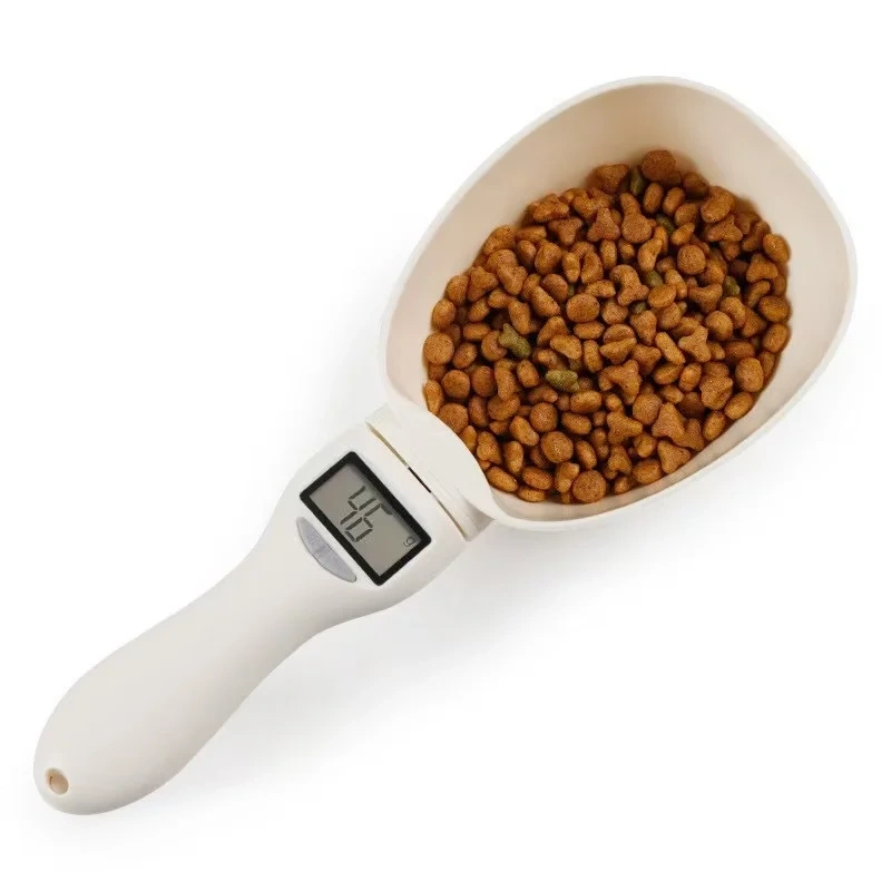 Pet cat food weighing electronic scale, cat dog pet supplies measuring spoon, cat food and dog food measuring weighing spoon