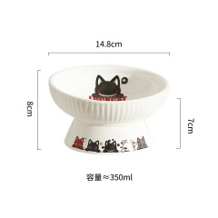 Luckcat cat ceramic bowl