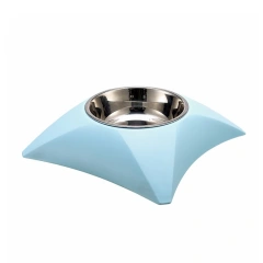 Durable Cute Dart Shaped Feeding Pet Dog Cat Food Bowl Feeder Outdoor Puppy Stainless Steel Food Water Bowl