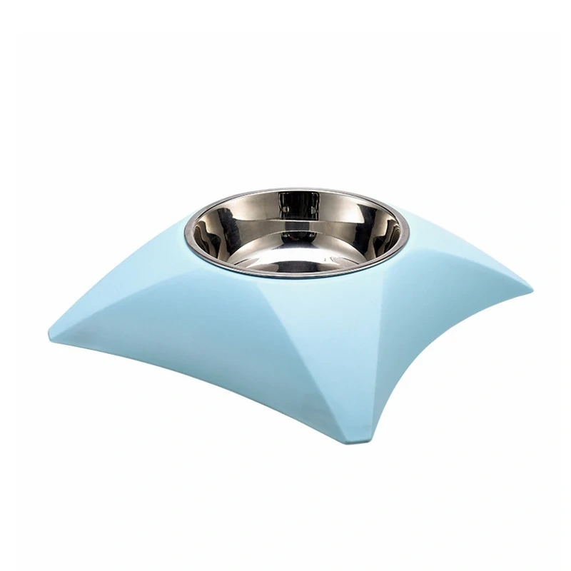 Durable Cute Dart Shaped Feeding Pet Dog Cat Food Bowl Feeder Outdoor Puppy Stainless Steel Food Water Bowl