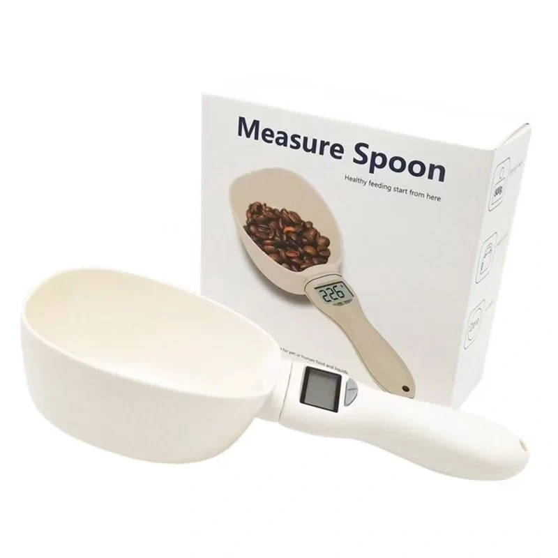 Pet cat food weighing electronic scale, cat dog pet supplies measuring spoon, cat food and dog food measuring weighing spoon