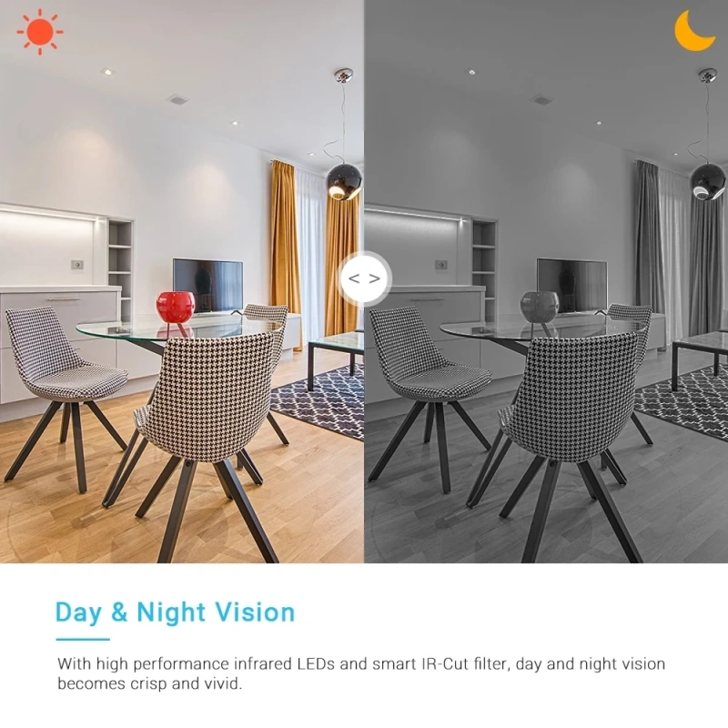 V380 Wireless Surveillance Camera Home Wifi Network Intelligent High Definition Indoor Probe Monitor PTZ Shaking Head Machine