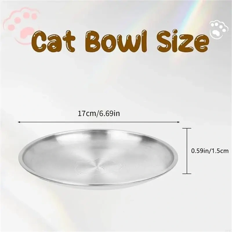 Stainless Steel Cats Dog Bowl Dishwasher Safe Pet Dishes For Indoor Outdoor Use 594C