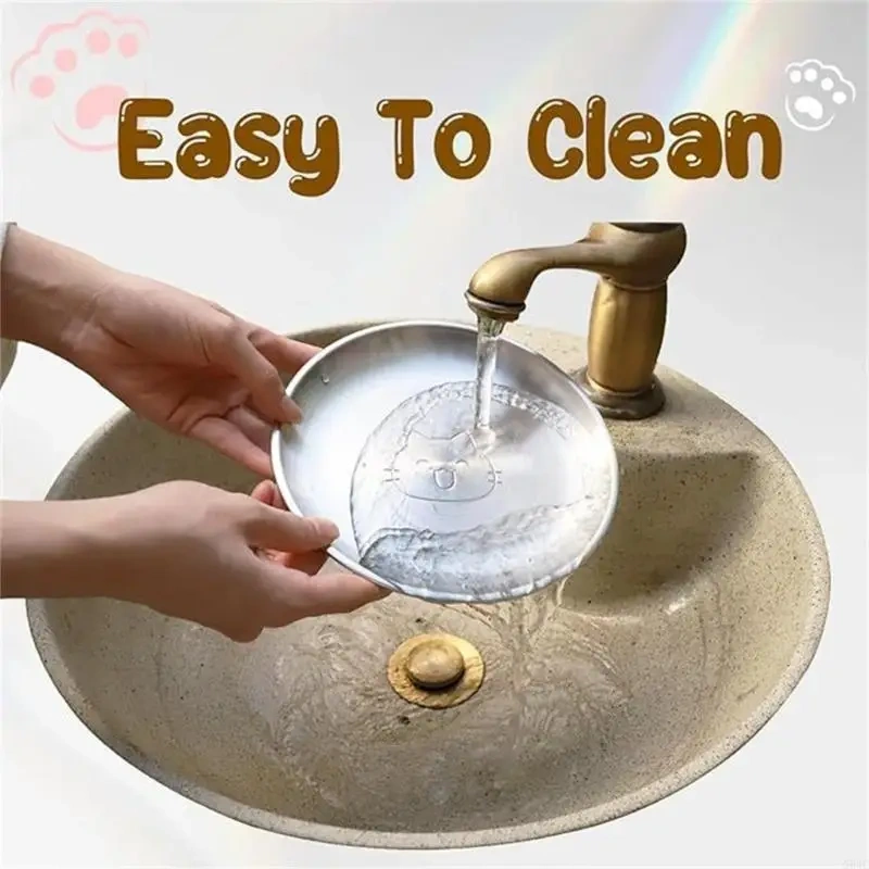 Stainless Steel Cats Dog Bowl Dishwasher Safe Pet Dishes For Indoor Outdoor Use 594C
