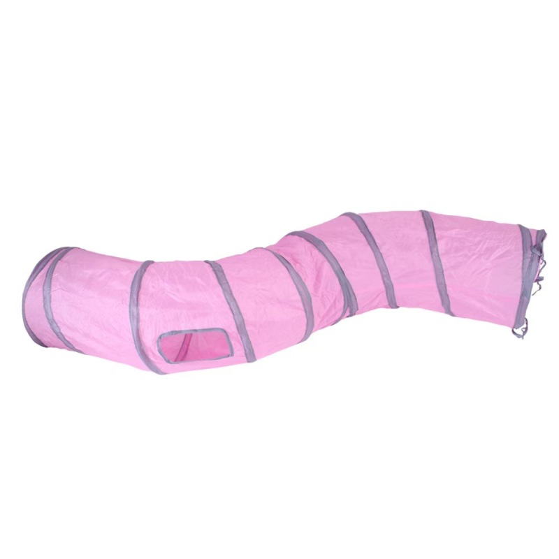Pet Toys Quality Cat Tunnel with Play Ball Rainbow Tunnel Interactive 2 Ways Collapsible Cat Tube
