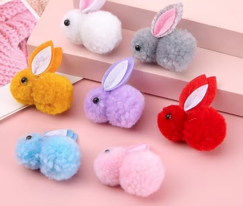 10pcs Color Random Plush Bunny Cat Toys, Soft, interactive cat toy Rabbit balls,