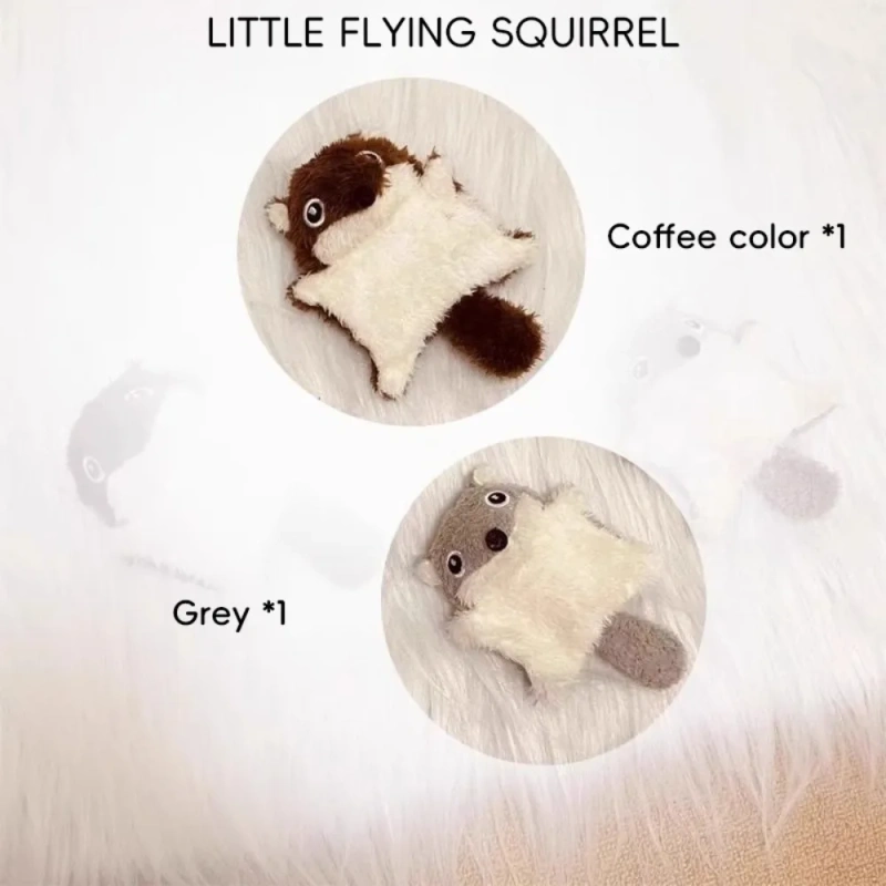 1PCS Funny Little Flying Squirrel Cat Toys For Interactive Bite Resistance Puppy Kitty Toy Squeak Pet Supplies