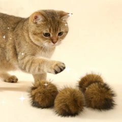 Hot Selling Interactive Smart Pet Toy Funny Feather Colorful Ball for Cats Movement Toy