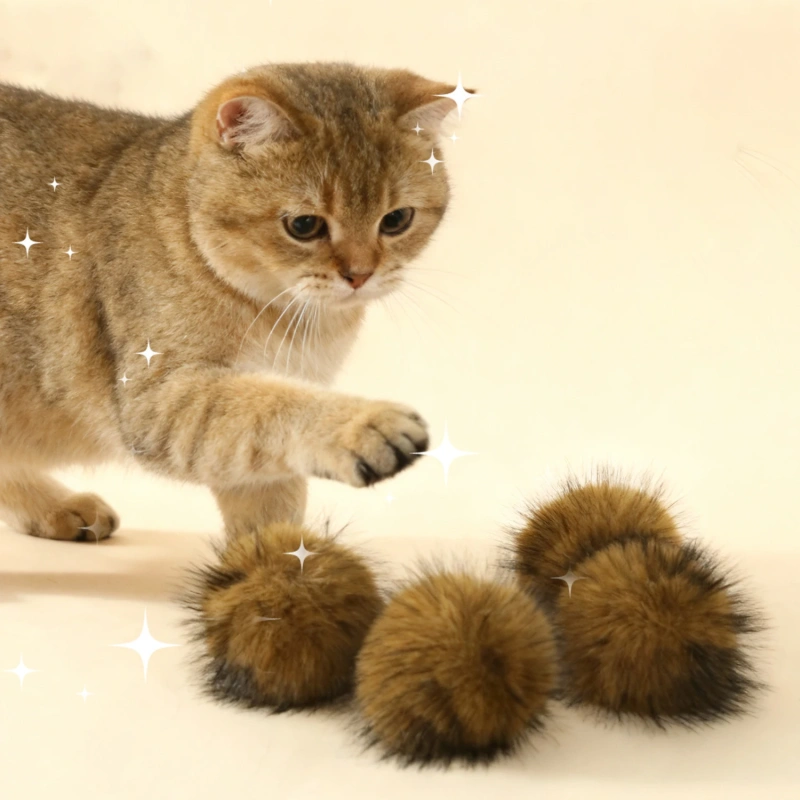Hot Selling Interactive Smart Pet Toy Funny Feather Colorful Ball for Cats Movement Toy