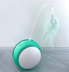 Premium Cat Interactive Tumbler Ball - Electric Smart Round Toy with Sound&Feather Auto-Rolling