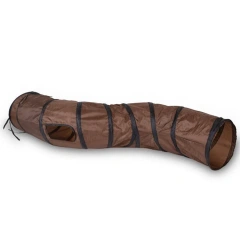 Wholesale Pet Toys Quality Cat Tunnel with Play Ball Rainbow Tunnel Interactive 2 Ways Collapsible Cat Tube with Ball