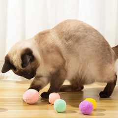 12pcs Wool Felt Ball Toys for Cats and Kittens Fun Adorable Colorful Soft Quiet Felted Fabric Balls Unique for Cat Lovers