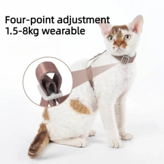 Cat Quick Drying Traction Rope Set Summer Comfortable Light Reflective Pet Traction Slip Cat Rope  Anti Slip Cat Traction Rope