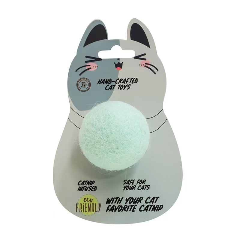 Handmade wool ball silent toy for cats