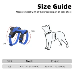 New Product Nylon Adjustable Escape Proof Cat Harness Easy Control Luxury Microfiber Leather Design Use Safe Cat Harness