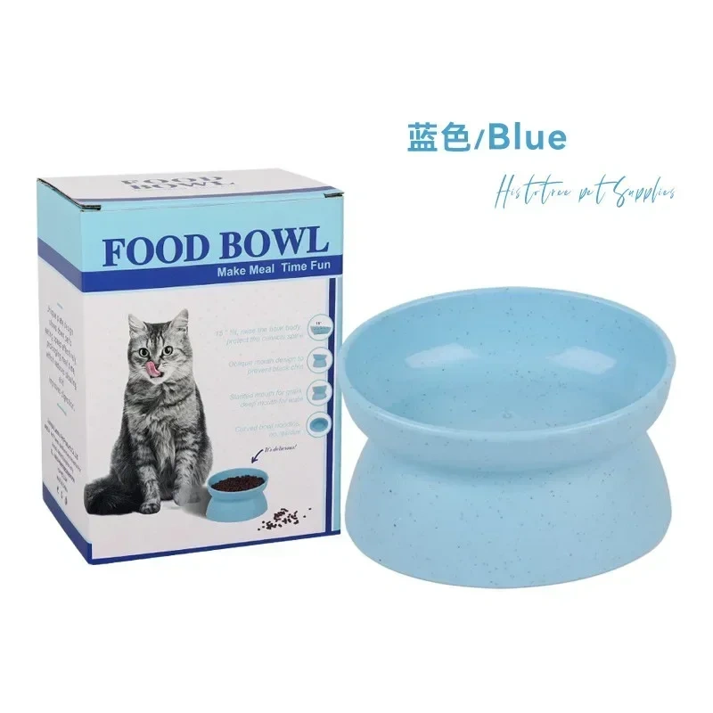 Cat Bowl Pet Tall Bowl Dog Bowl Protection Cervical Vertebra Cat Rice Water Feeding Oblique Drinking Water Pet