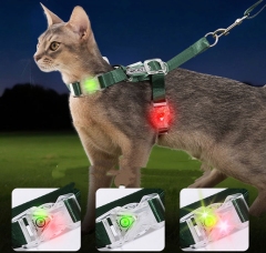 Cat Light-Up I-Shaped Chest Strap Leash Set