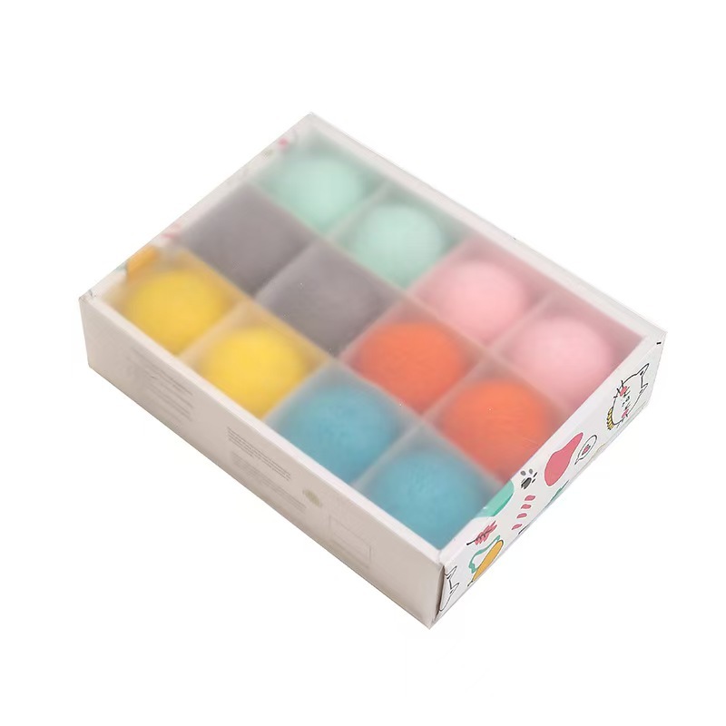 Handmade wool ball silent toy for cats
