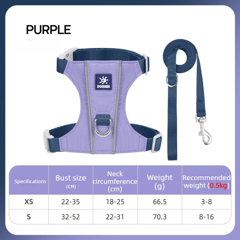 Cat Quick Drying Traction Rope Set Summer Comfortable Light Reflective Pet Traction Slip Cat Rope  Anti Slip Cat Traction Rope