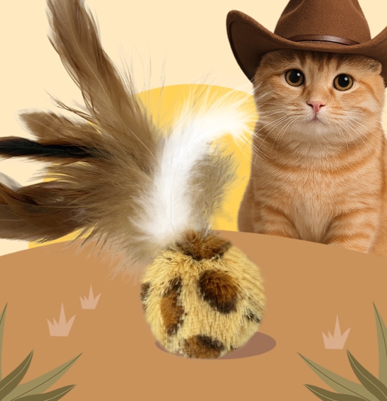 Cat self-heating ball with built-in rattling stone