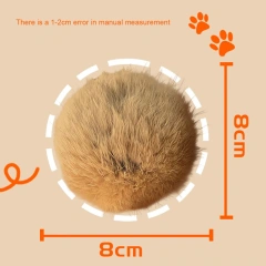 Cat toy rabbit fur ball real rabbit fur playful cat fur ball rich and pleasant pet scent sniffing cat rabbit fur ball toys