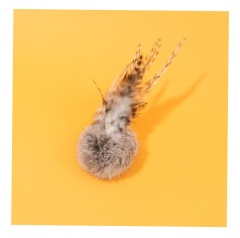 Real rabbit fur cat Silent Ball toys