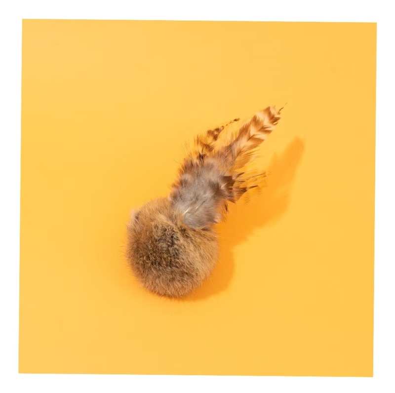 Real rabbit fur cat Silent Ball toys