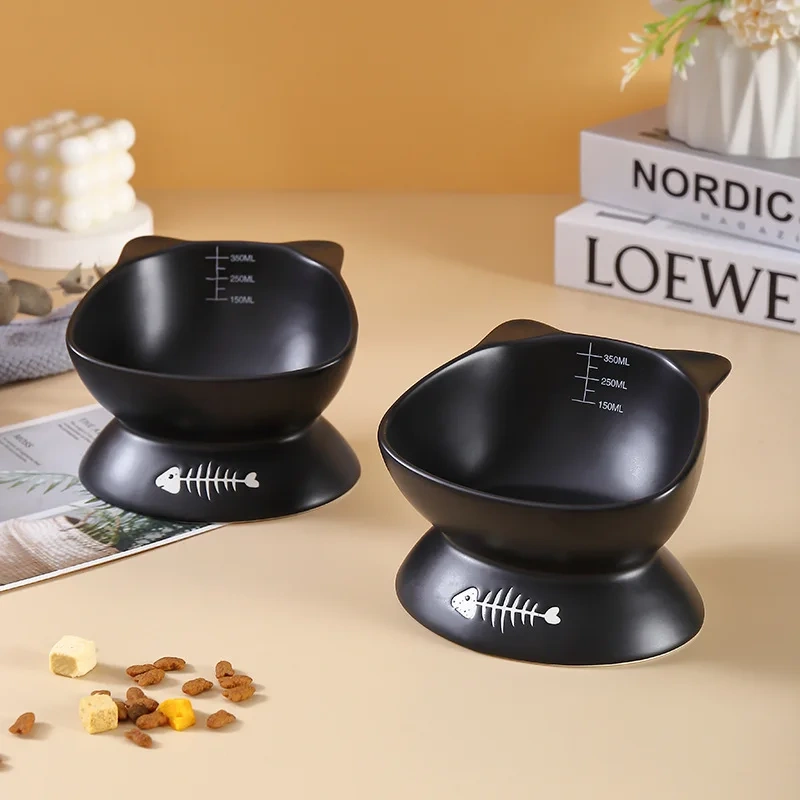 High Footed Cat Bowls Pet Drinking Bowls Ceramic Feeders for Cat and Dog