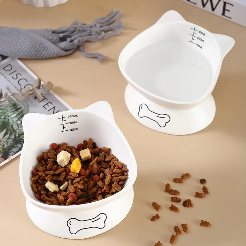 High Footed Cat Bowls Pet Drinking Bowls Ceramic Feeders for Cat and Dog