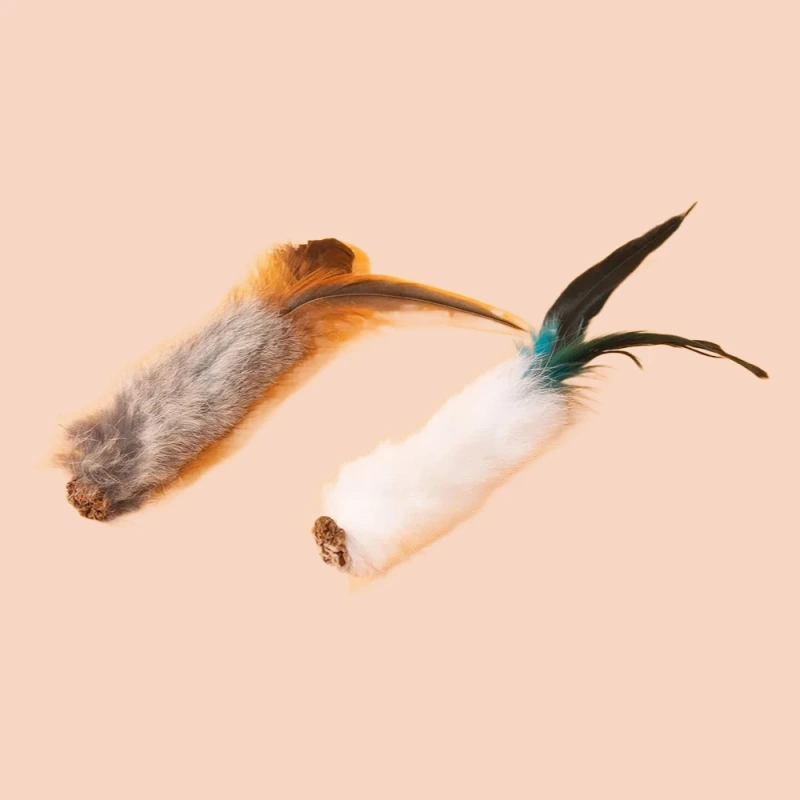 2pcs Cat Chew Toys Interactive Molar Natural Rabbit Hair Toys Gall Fruit Cat Teaser Toy Clean Mouth Pet Toy Pet Supplies