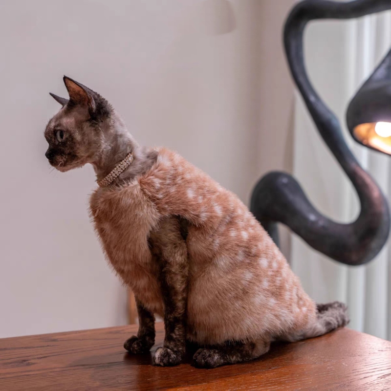 Luxury Faux Fur Winter Clothes for Cats - Warm and Stylish