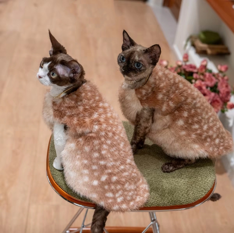Luxury Faux Fur Winter Clothes for Cats - Warm and Stylish