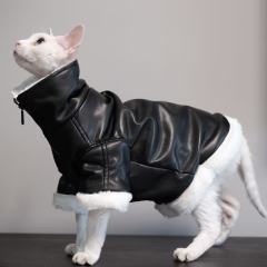 Leather jacket autumn and winter  cat coat