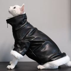 Leather jacket autumn and winter  cat coat