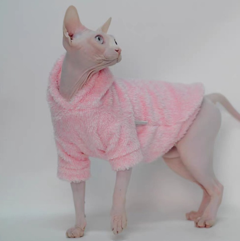 Autumn winter thick for cat Sphinx Clothing hairless cat clothes