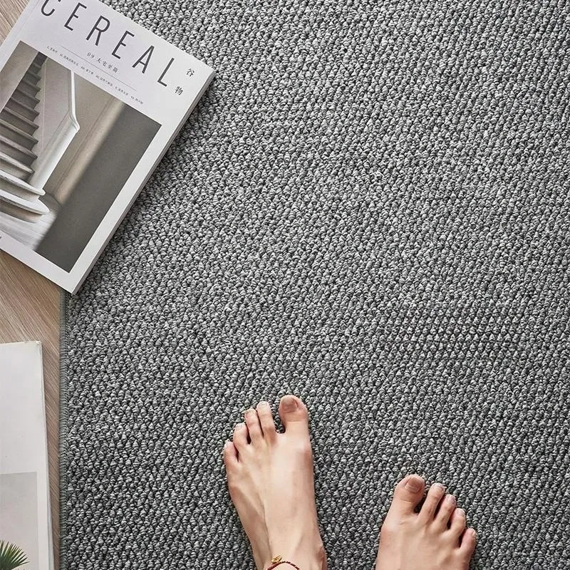 Faux Sisal Woven Bedroom Carpet Textured Natural Look Area Rug  Geometric Room Soft Non-Slip Anti-Slip Carpet Plush Shaggy