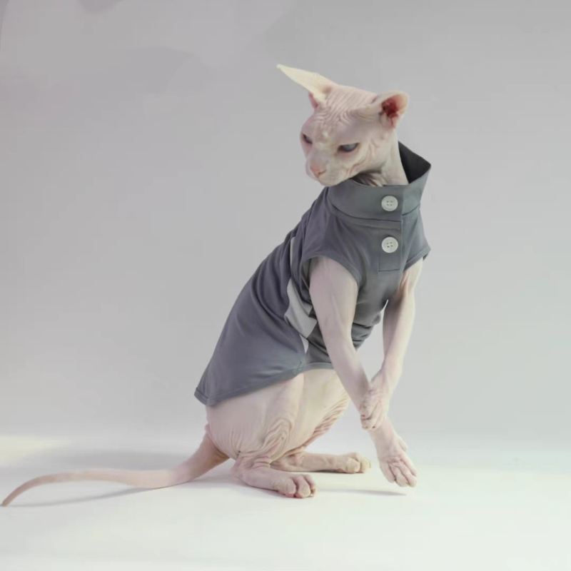 Sunproof Cooling Breathable UV Protection Thin Clothes for Sphynx Devon Rex Abyssinian Cats