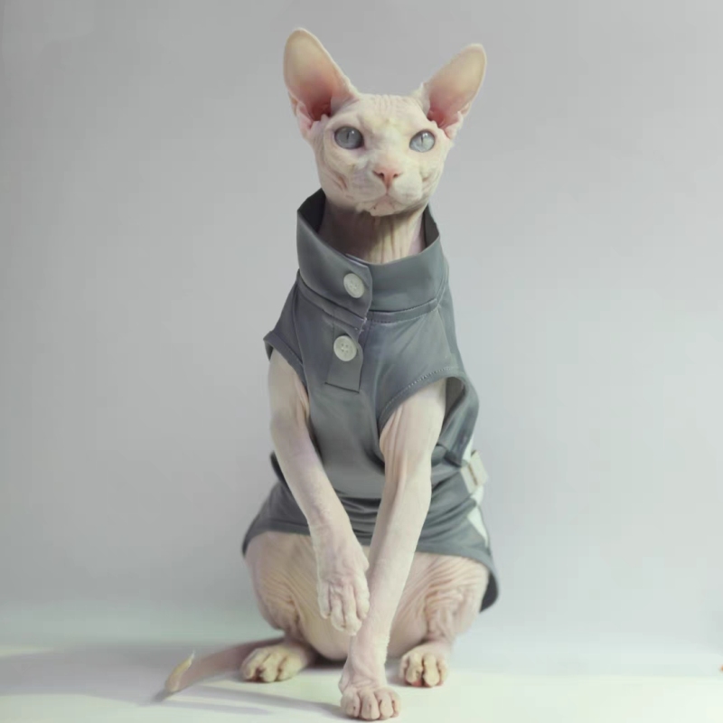 Sunproof Cooling Breathable UV Protection Thin Clothes for Sphynx Devon Rex Abyssinian Cats