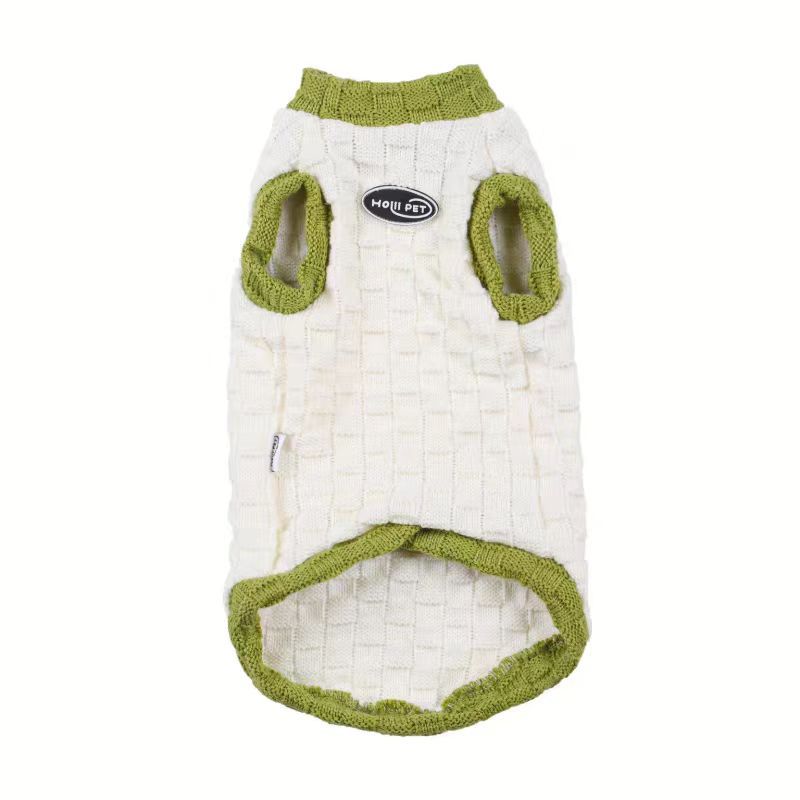 Autumn and winter color-blocked sweater vest, thick