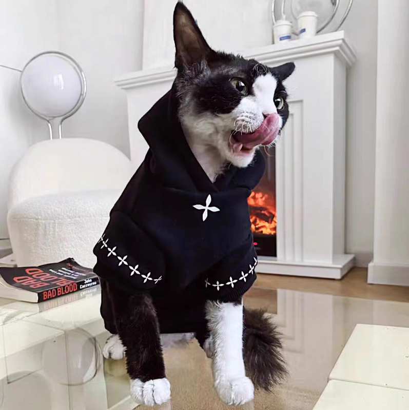 Hairless cat clothes for autumn and winter warmth