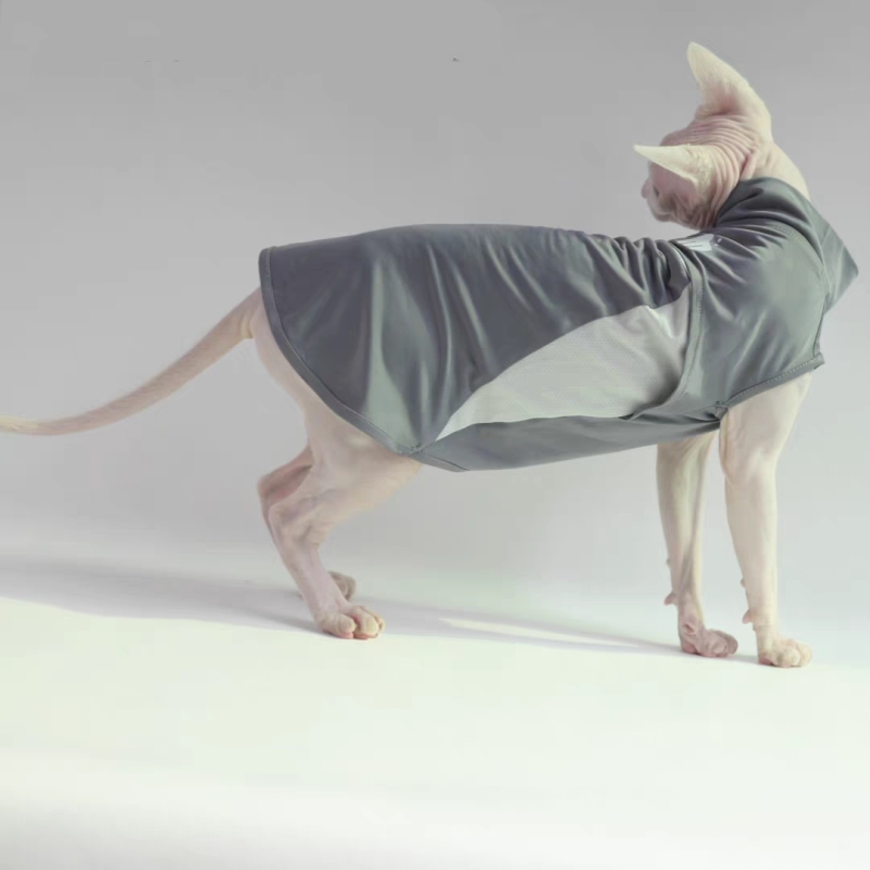 Sunproof Cooling Breathable UV Protection Thin Clothes for Sphynx Devon Rex Abyssinian Cats