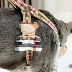 British Style Pet Vest Harness Collar Set Adjustable Leash Accessories for Cat Dogs Suitable Everyday Dog Walking Pets Supplies