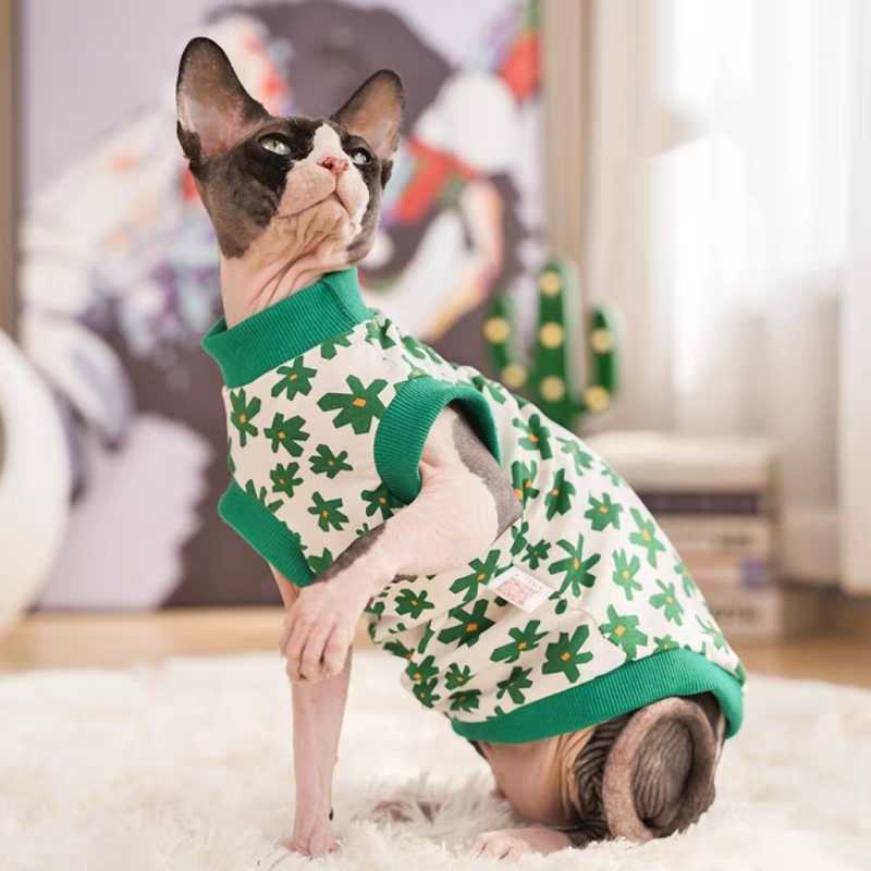 Summer Hairless Cat Cotton Vest