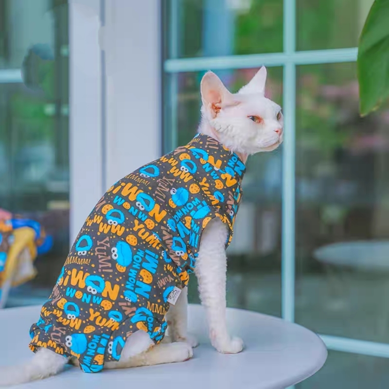Summer Hairless Cat Cotton Vest