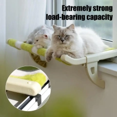 Cat Hammock Bed Adjustable Bedside Hammock Purr Loft Cats No Drilling Window Perch Cat Bed with Removable Washable Cover