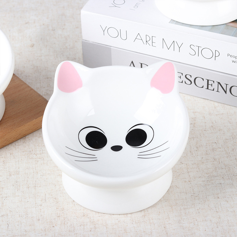 Ceramic Cat Food Bowl 15° Tilted Design  Pet Bowls