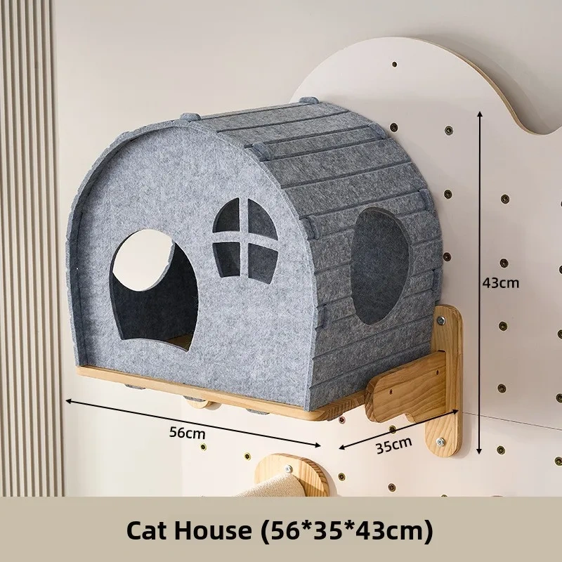 Wall-Mounted  Climbing Frame Inteated Hole Board  Wall  Suitable for All Seasons Large  Pet Supplies Toys