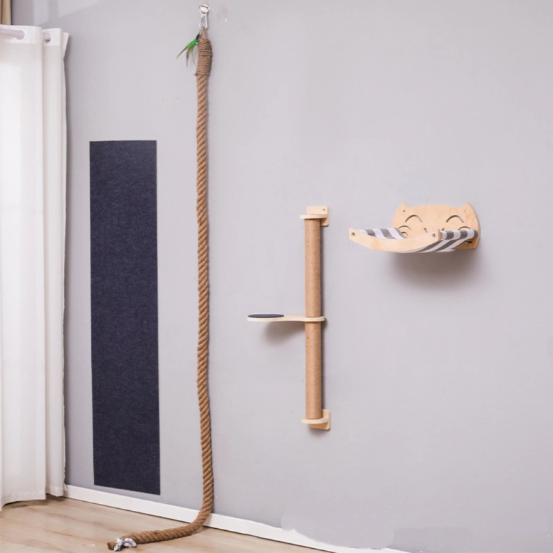 Panda-source.com | Wall-mounted Solid Wood Cat Frame, Small Apartment ...